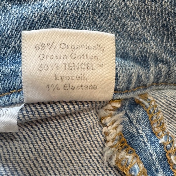 Reformation Vicki High Rise Straight Leg Shoestring Belt Montego Blue Wash Sz 29 - Picture 12 of 13